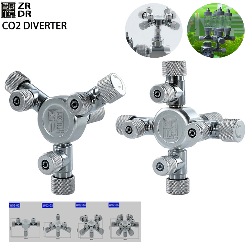 Aquarium Fish To Buy - ZRDR水槽用マルチチャンネルCO2スプリッターディストリビューター金属製水槽CO2レギュレーターゲネレーターアクセサリーCO2スプリッター2-6チャンネル