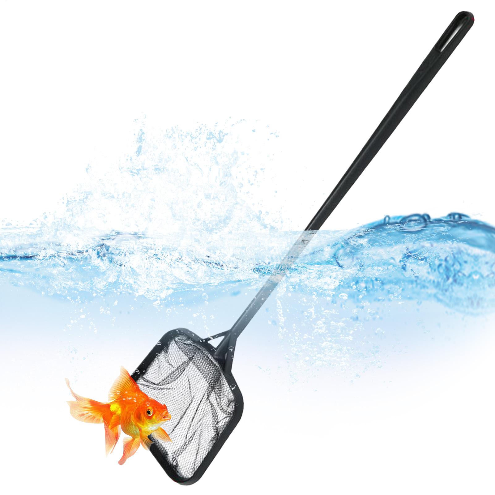 Aquarium Fish Net - プールネット 清掃用 ポータブルプールストレーナーネット 噴水清掃アクセサリー 水槽用ゴミ除去ツール 魚タンク用