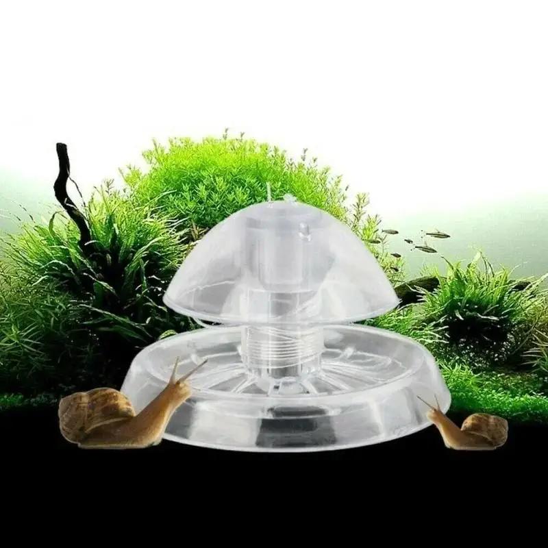 Aquarium Fish To Buy - 2026年新発売 6/8CM 透明プラスチック製カタツムリ捕獲器 水槽害虫駆除ボックス 魚タンク 水草タンク清掃除去ツール用品