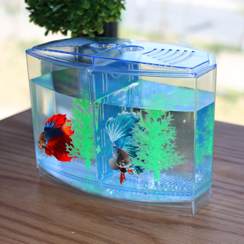 Aquarium Fish Keeping - 魚を捕まえるための創造的なおもちゃ,分離ボックス,魚と戦うための特別な白いアクリル水族館,卓上装飾