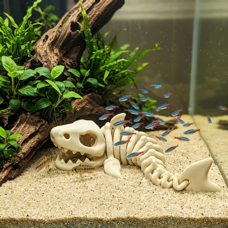 Aquarium Fish Shark - 1個 17cm アクアリウム装飾 テーマオーナメント クリエイティブな景観装飾 魚の骨装飾