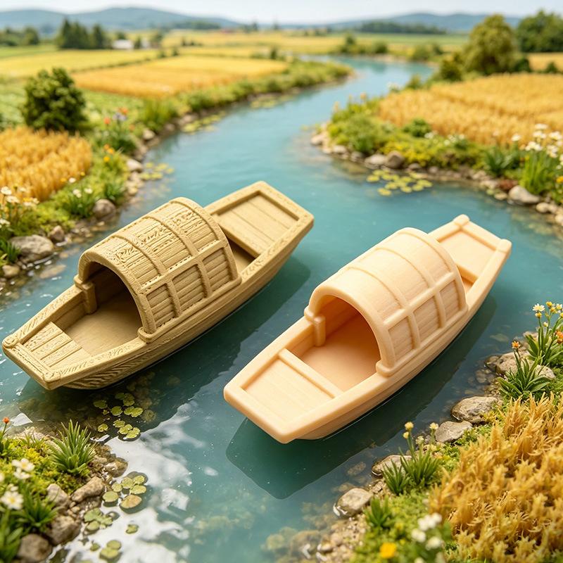 Aquarium Mini Fish - 【S】シミュレーションフローティングミニボートモデルフィギュアマイクロランドスケープ水槽盆栽造園噴水水槽装飾用