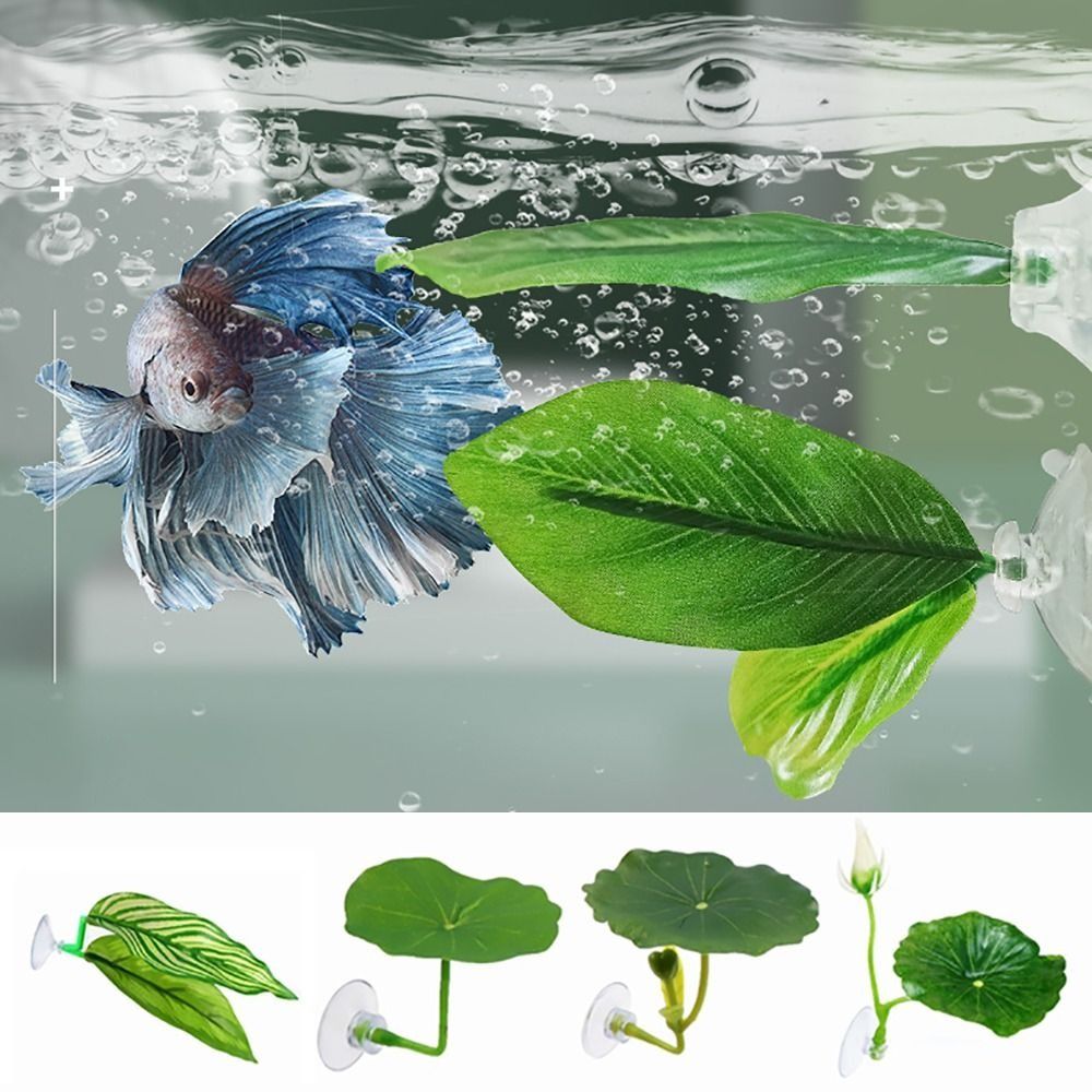 プラスチック製のベタ用休憩葉、模造蓮の葉/人工葉の休憩場/隠 - Aquarium Fish Hideout のレビューと価格