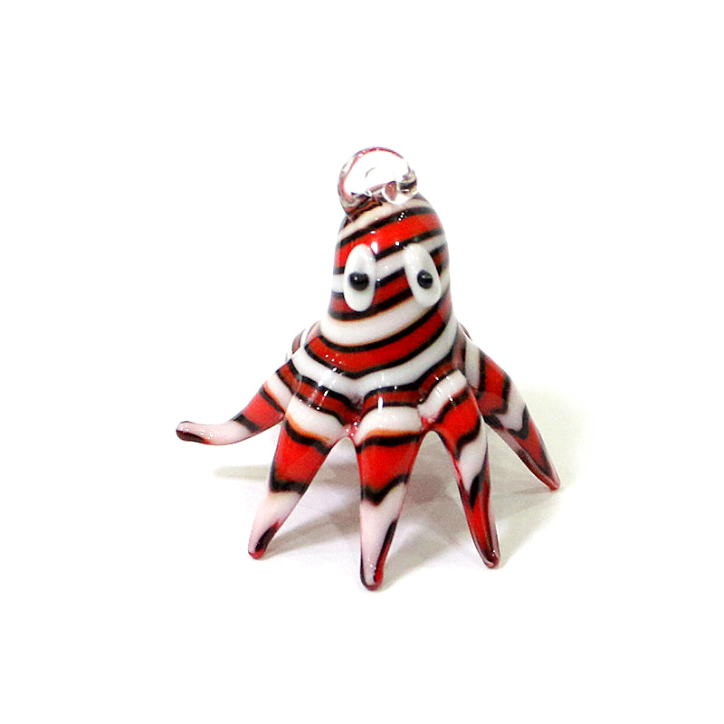 ミニガラス製タコペンダント かわいい海洋動物チャーム DIY - Aquarium Mini Fish のレビューと価格