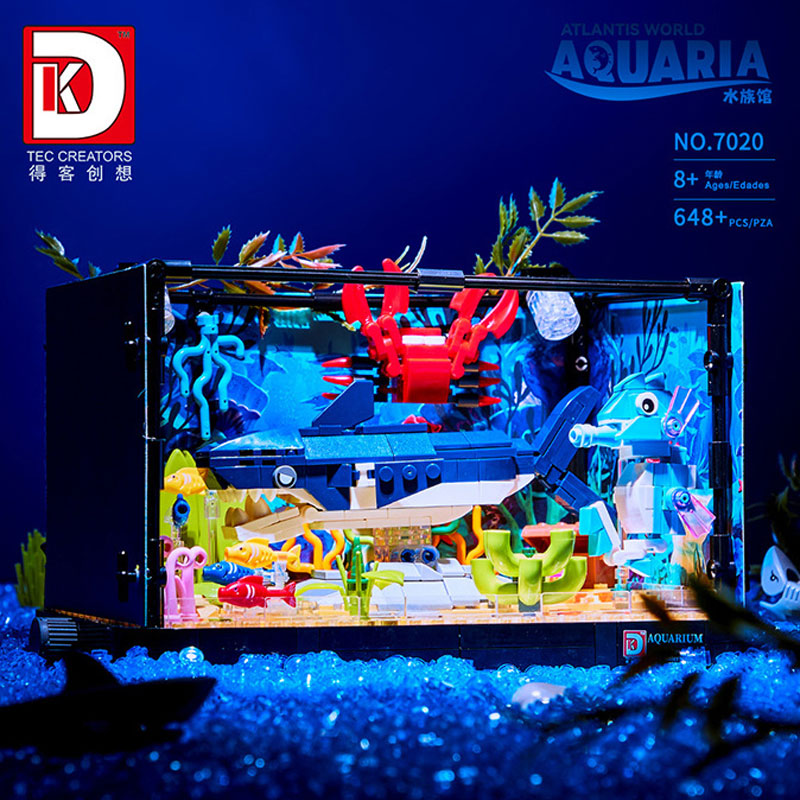 648ピース サメ生態系タンク 組み立てブロック 海洋水族館 - Aquarium Fish Shark のレビューと価格