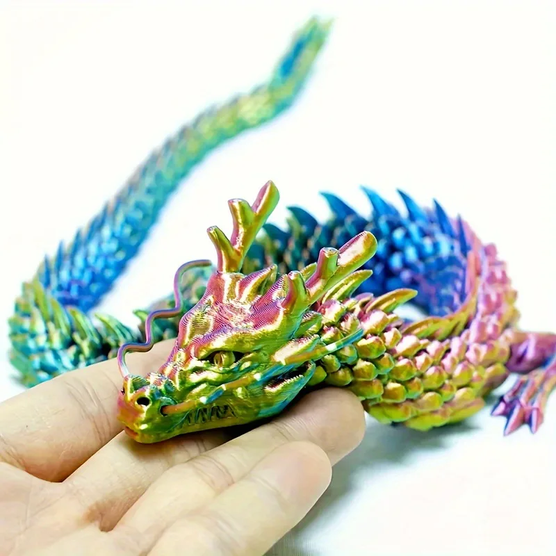 3Dプリント一体型ドラゴンオーナメント、可動式漫画風ドラゴン - Aquarium Fish To Buy のレビューと価格