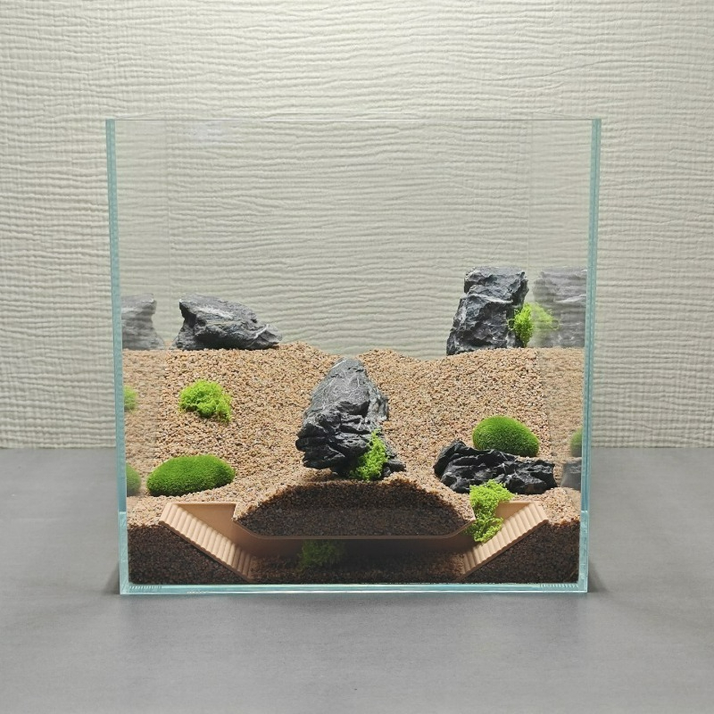 水族館の隠れ家シェルター、魚エビカニの繁殖孵化用の地下洞窟段 - Aquarium Fish Hideout のレビューと価格