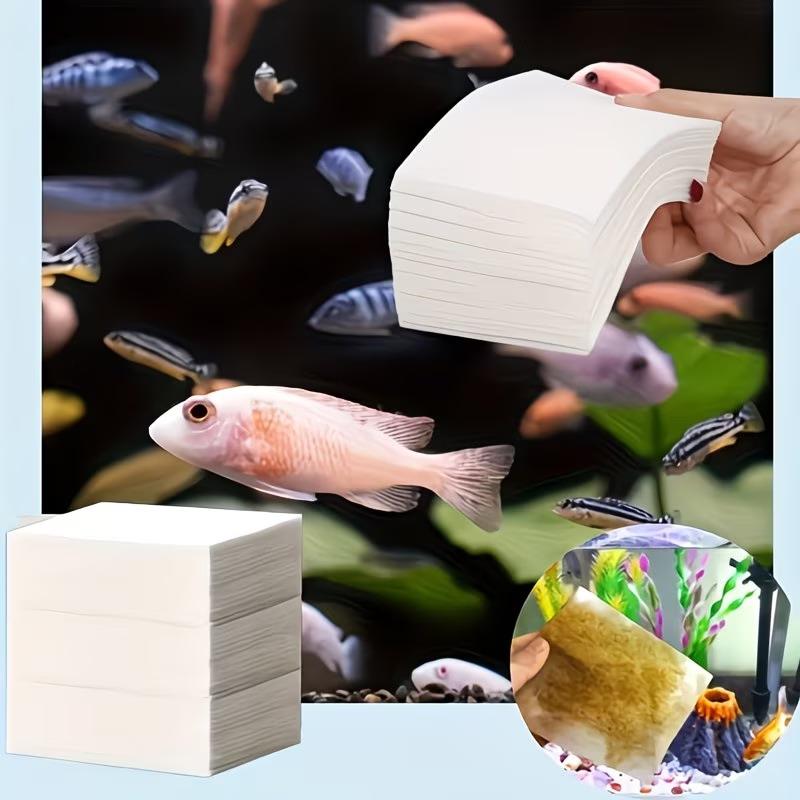 50枚/300枚入り 水槽用 色吸着シート フィルターシート - Aquarium Fish Yellow のレビューと価格