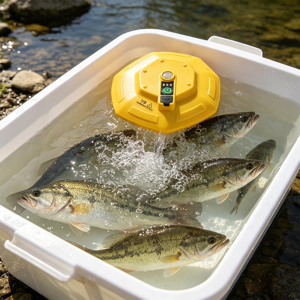 ワイヤレス充電式水槽酸素ポンプ、池の魚輸送や屋外釣り用のフロ - Aquarium Fish To Buy のレビューと価格