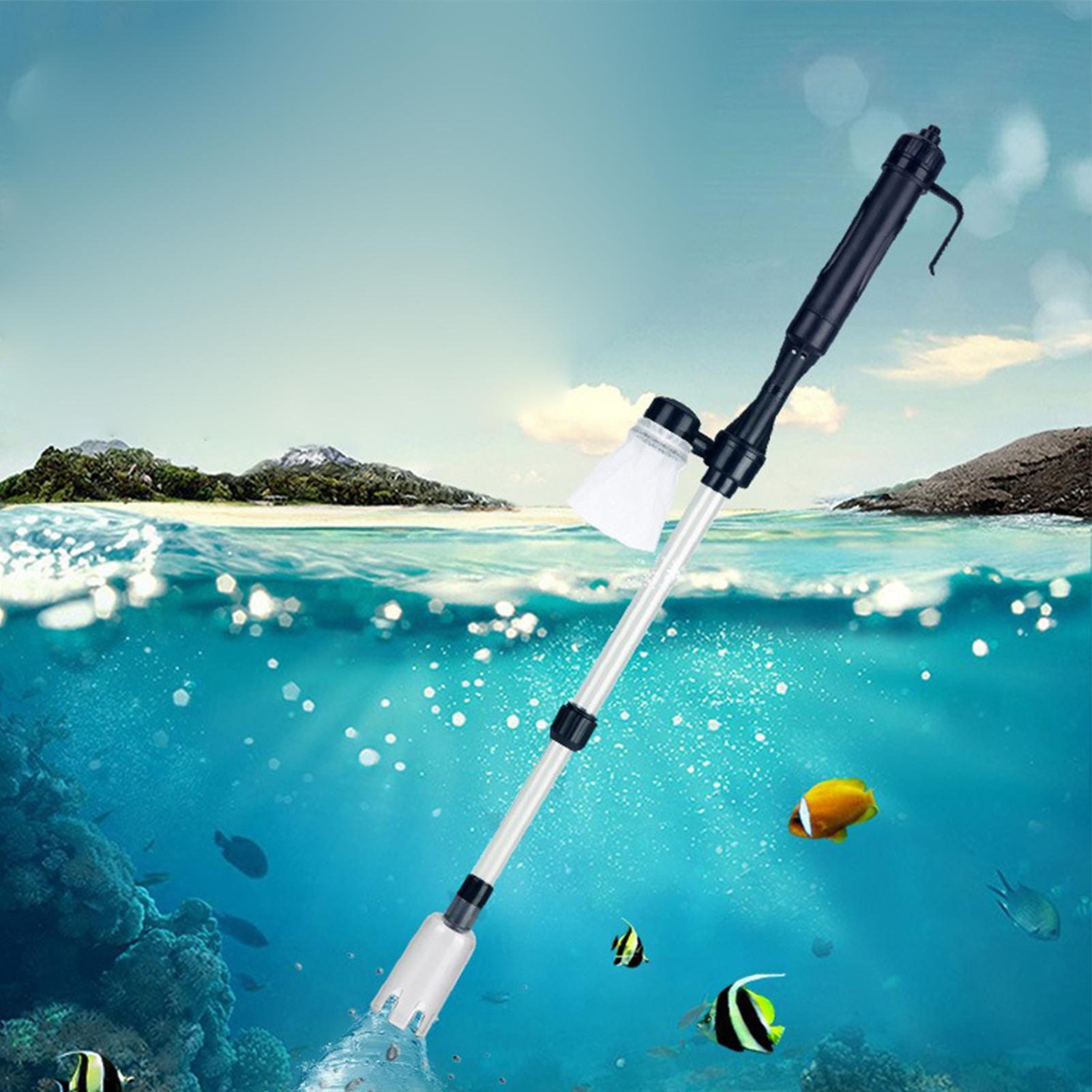 水槽用真空砂利クリーナー、調整可能な伸縮式USBポータブル水 - Cleaner Fish Aquarium のレビューと価格