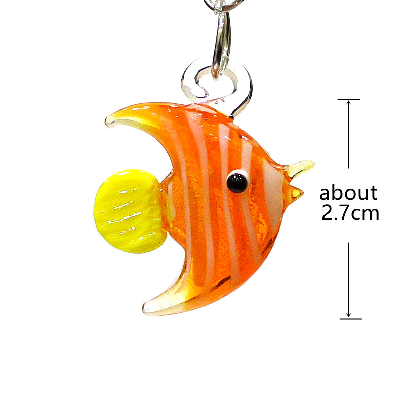 2ピース入りかわいい海鱼魅力ペンダントミニチュアガラス鱼の装 - Aquarium Fish Items のレビューと価格