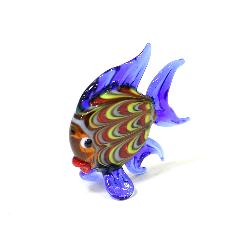 カラフルな熱帯魚ミニ置物かわいい小さな海の動物ガラスクラフト - Aquarium Mini Fish のレビューと価格
