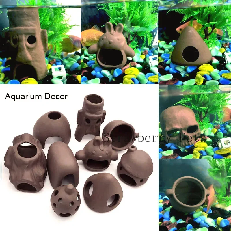 セラミック水族館の装飾魚エビシェルターハウス陶器サソリハウス - Aquarium Fish Hideout のレビューと価格