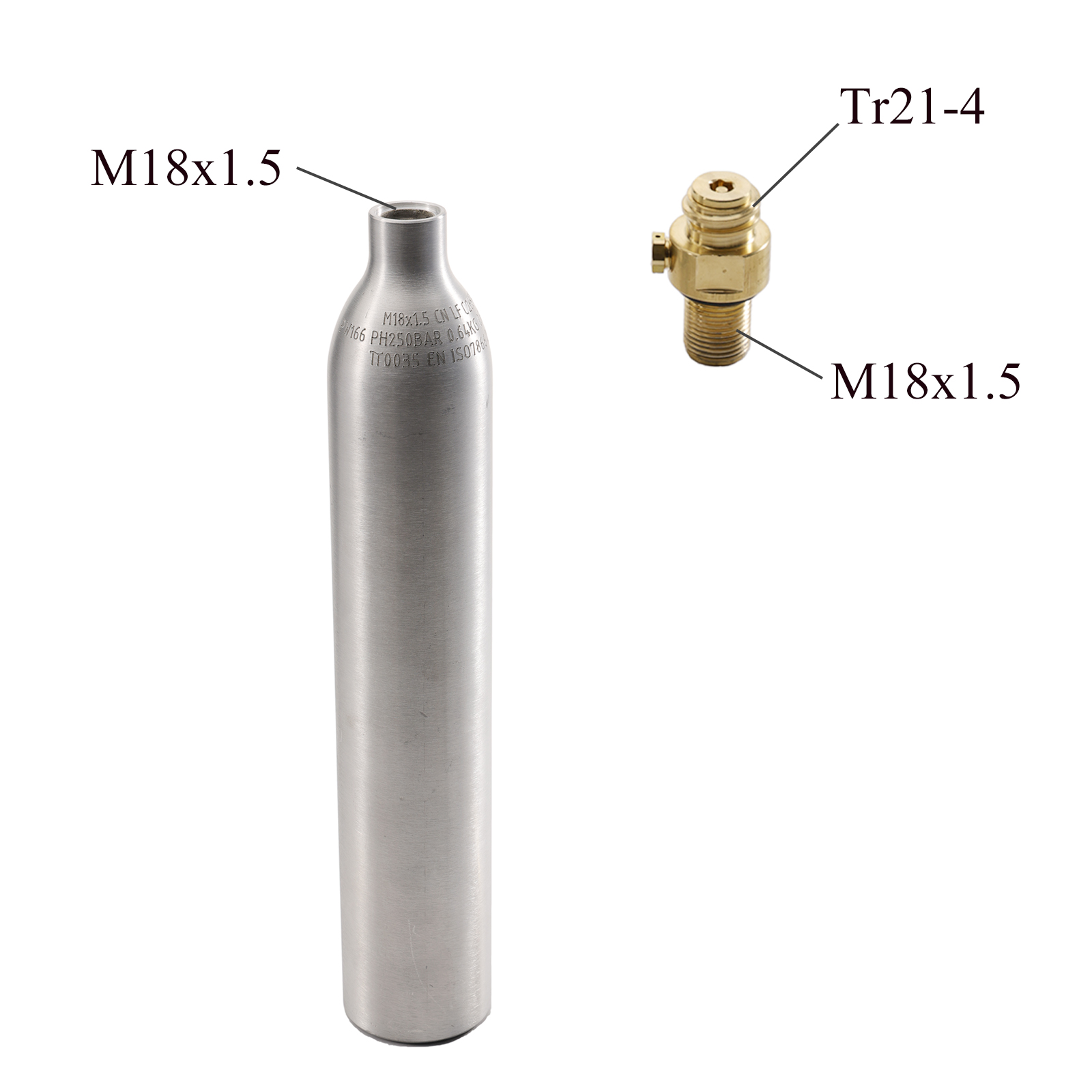 0.6L 0.64KG 空のCO2ガスボンベ TR21-4バ - Aquarium Fish Shark のレビューと価格