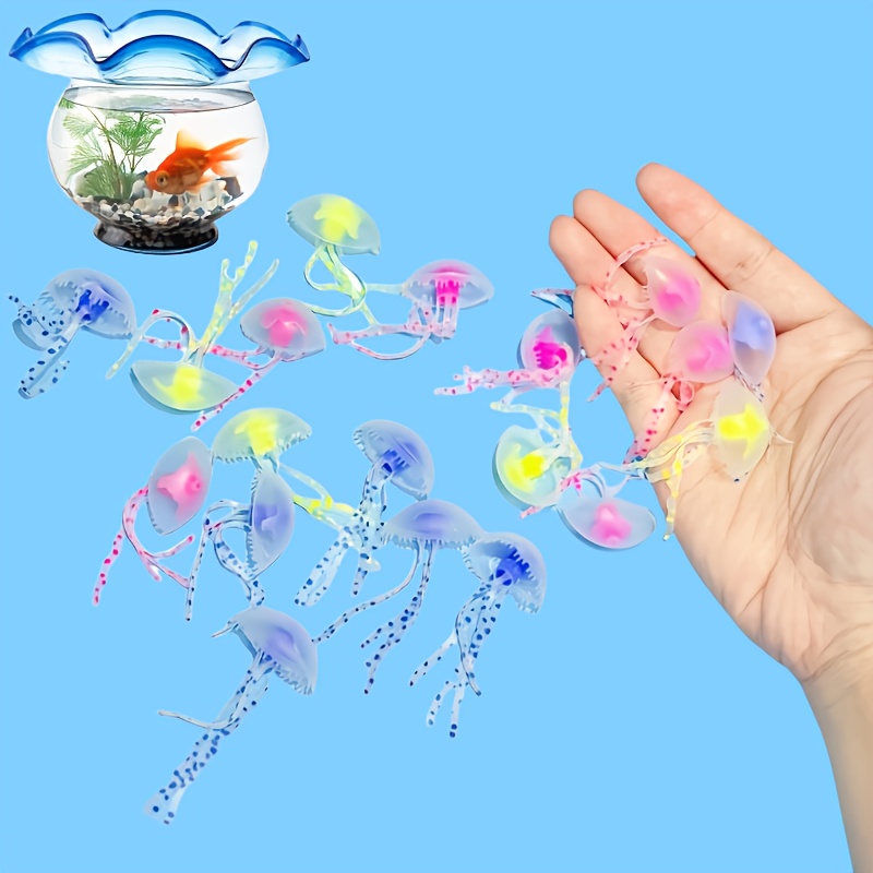 発光シミュレーションクラゲ 2個入り ランダムカラー 浮遊水 - Aquarium Fish Hideout のレビューと価格