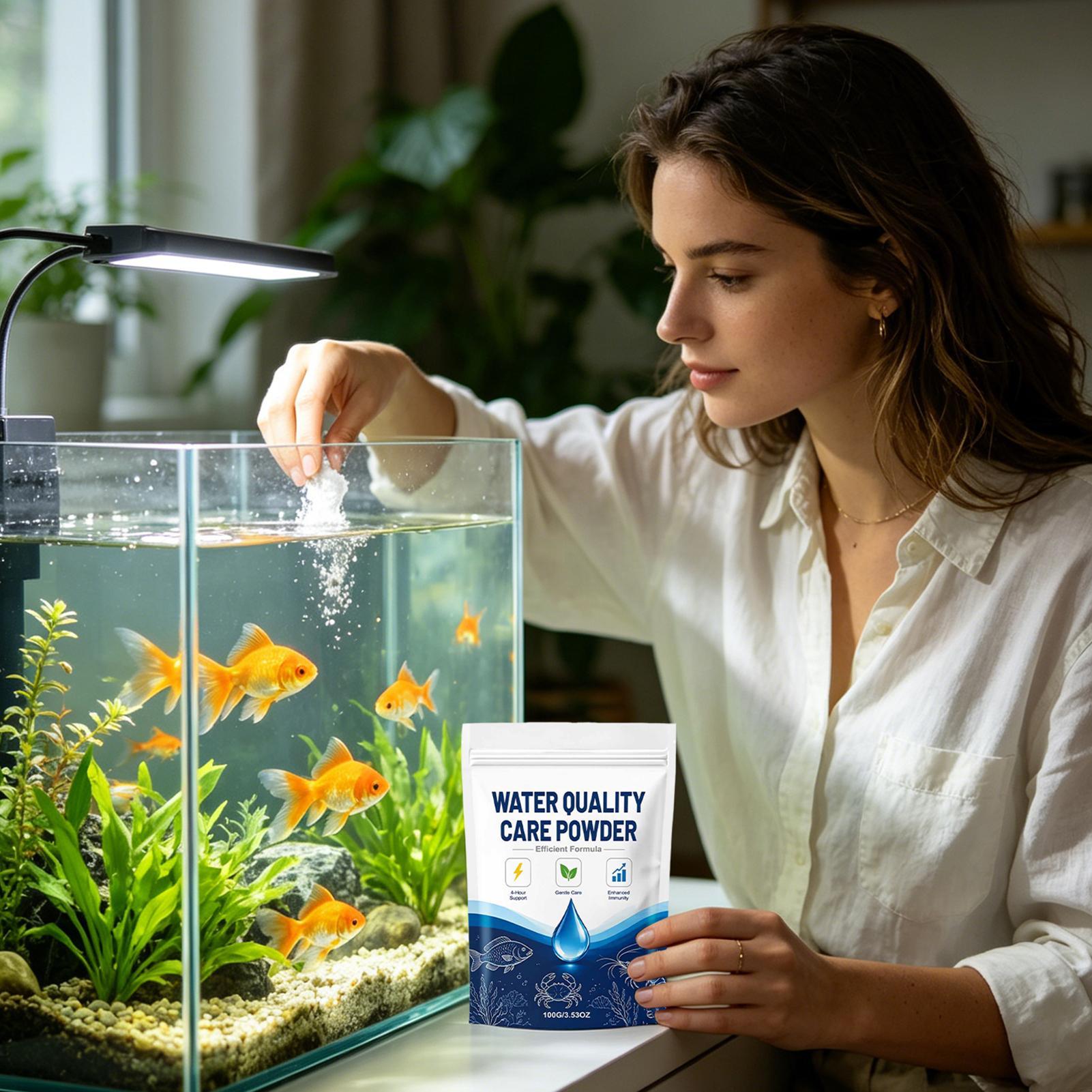 100 グラム水族館水浄化剤粉末濁水用長期持続クリア水槽クリ - Cleaner Fish Aquarium のレビューと価格