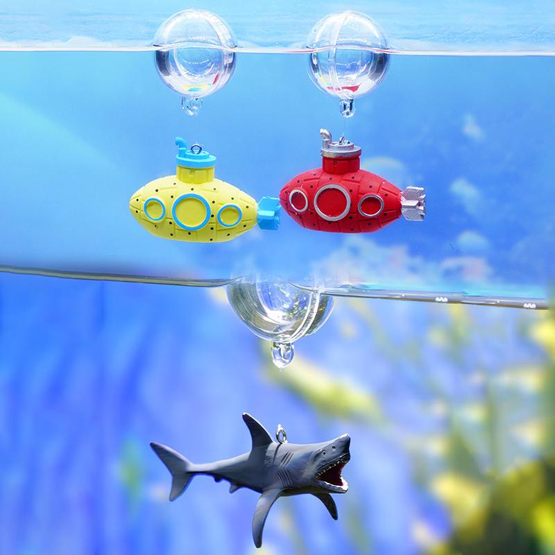 浮かぶサメの水槽装飾品、調整可能な水中景観タンクオーナメント - Aquarium Fish Shark のレビューと価格