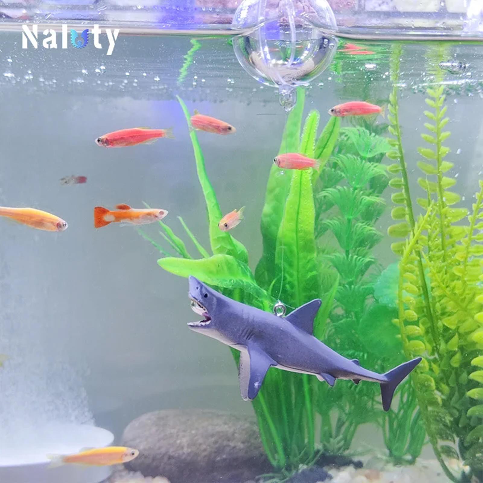フローティングシャーク水槽風景装飾、調整可能な位置のフローテ - Aquarium Fish Shark のレビューと価格