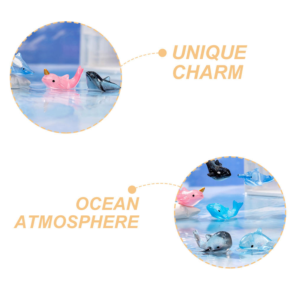 6個入り 海洋動物フィギュア レジン製ミニチュア クジラやサ - Aquarium Fish Shark のレビューと価格