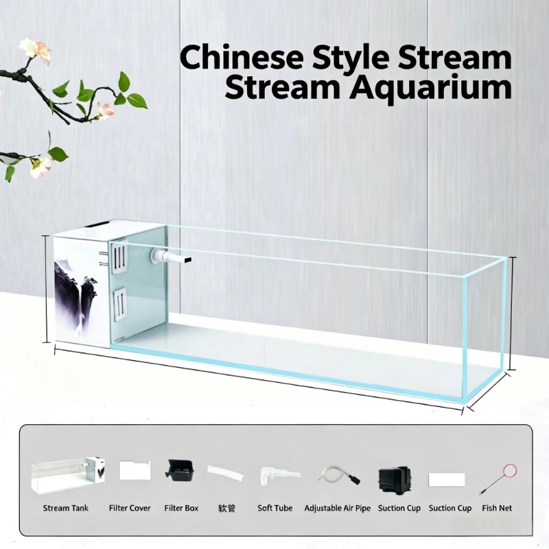 高級家庭用ガラス水槽、家庭用魚飼育向け生態循環フィルター付き - Aquarium Fish Keeping のレビューと価格
