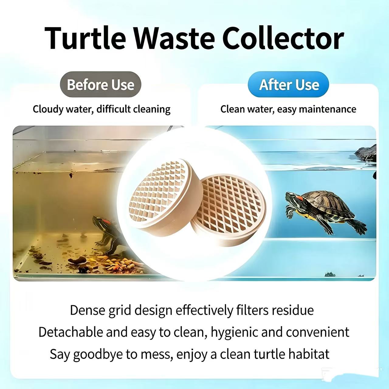 カメの糞コレクター 取り外し可能な水槽用カメの排泄物キャッチ - Aquarium Fish Keeping のレビューと価格