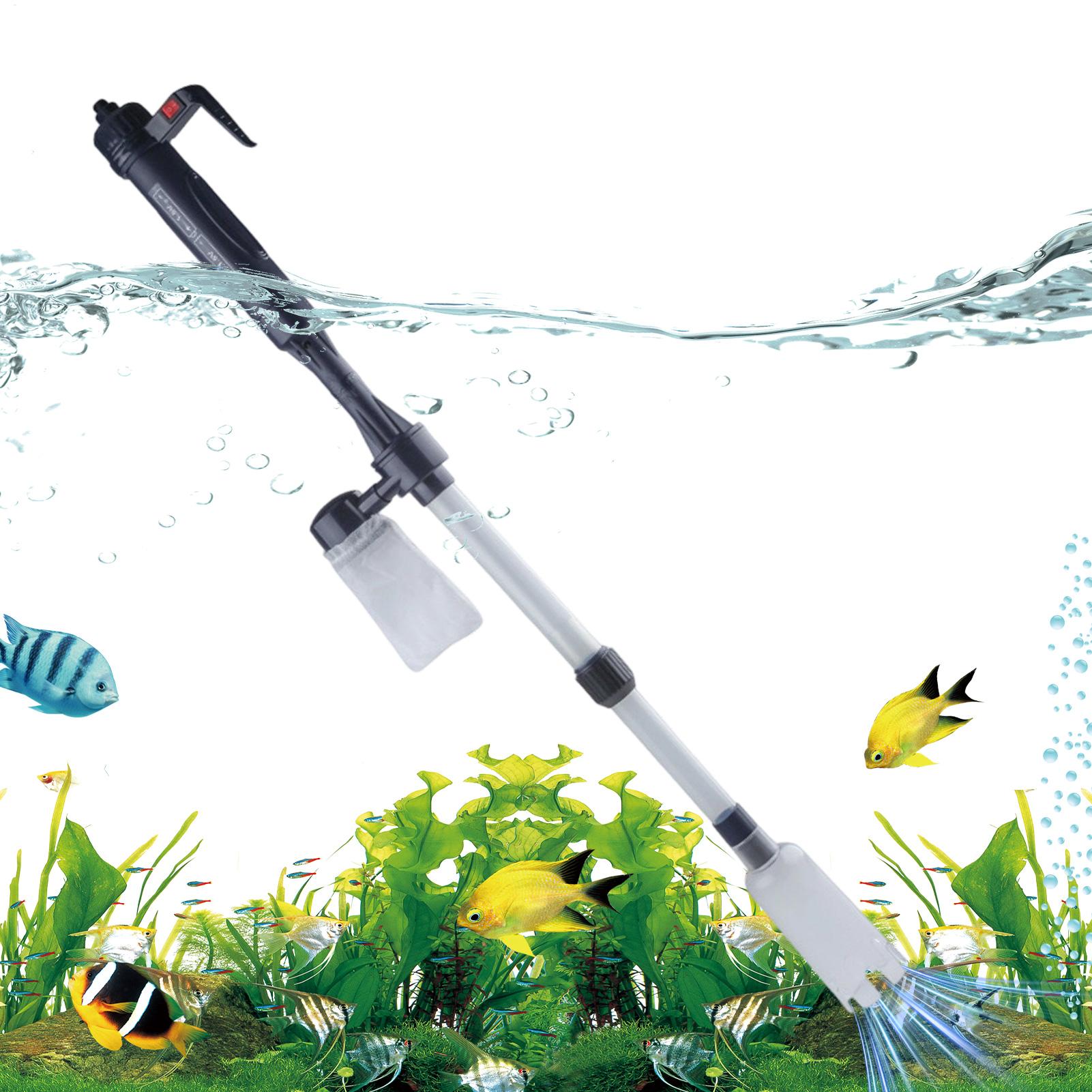 水槽砂クリーナー 伸縮式電動調整可能 パワフルな水槽砂吸引機 - Cleaner Fish Aquarium のレビューと価格