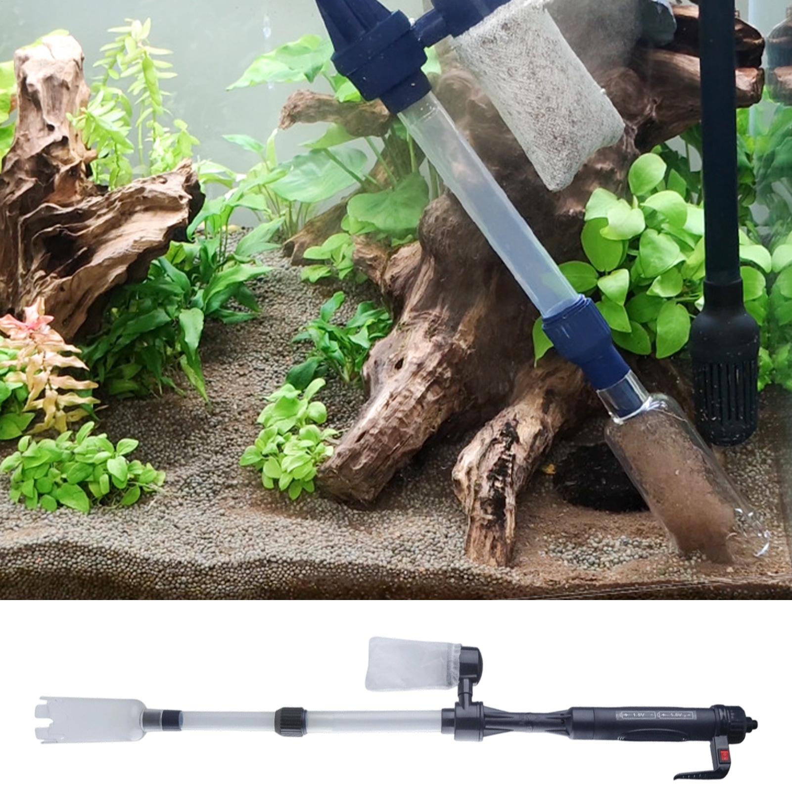 水槽砂クリーナー 伸縮式電動調整可能 パワフルな水槽砂吸引機 - Cleaner Fish Aquarium のレビューと価格