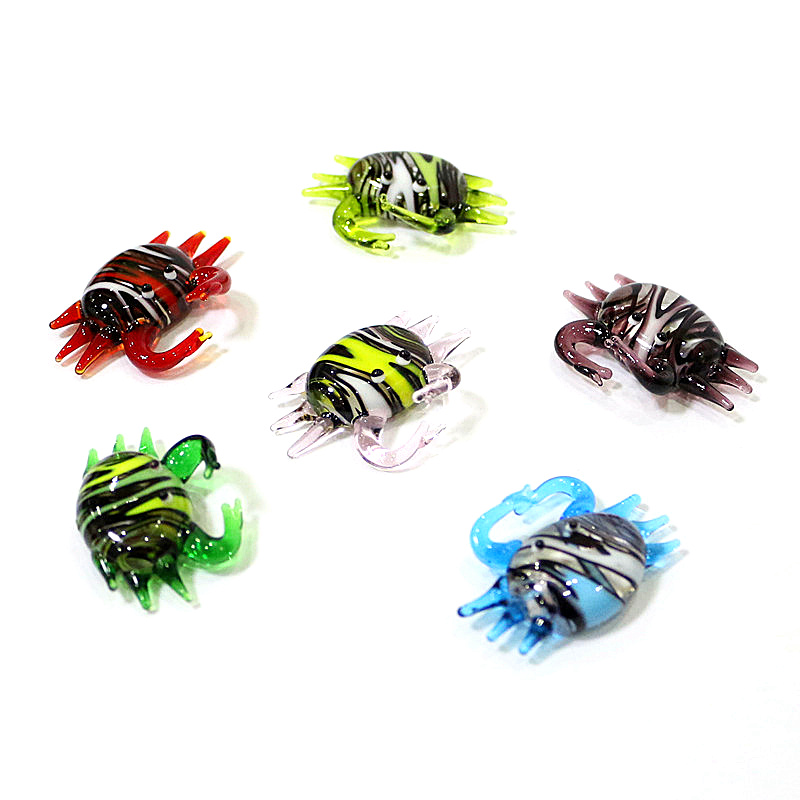 手作りのかわいいミニガラスカニの置物、小さな海洋動物の像、家 - Aquarium Mini Fish のレビューと価格