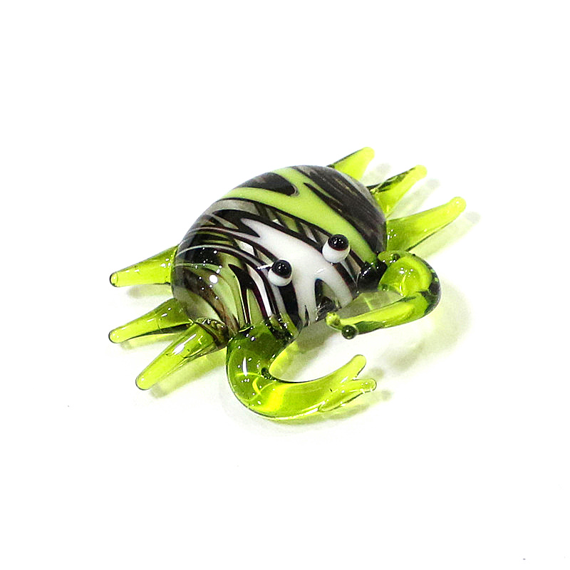 手作りのかわいいミニガラスカニの置物、小さな海洋動物の像、家 - Aquarium Mini Fish のレビューと価格