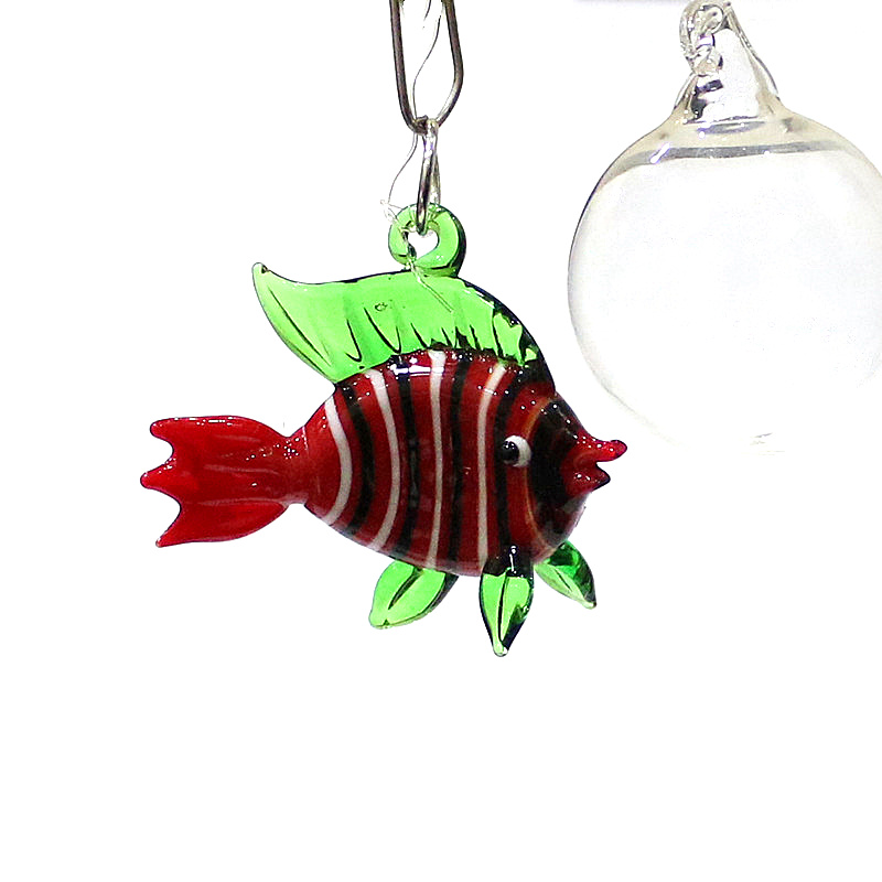 水槽飾り 浮かぶガラス製海洋生物ペンダントオーナメント 可愛 - Aquarium Mini Fish のレビューと価格
