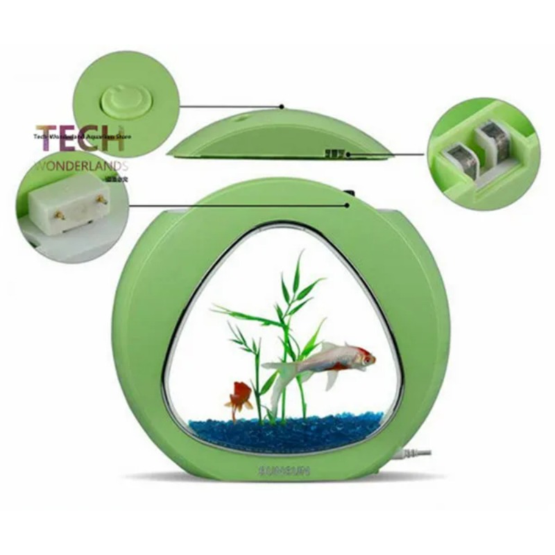 サンサン アクリル水槽 エコロジー水槽 オフィスデスクトップ - Aquarium Fish Big Size のレビューと価格