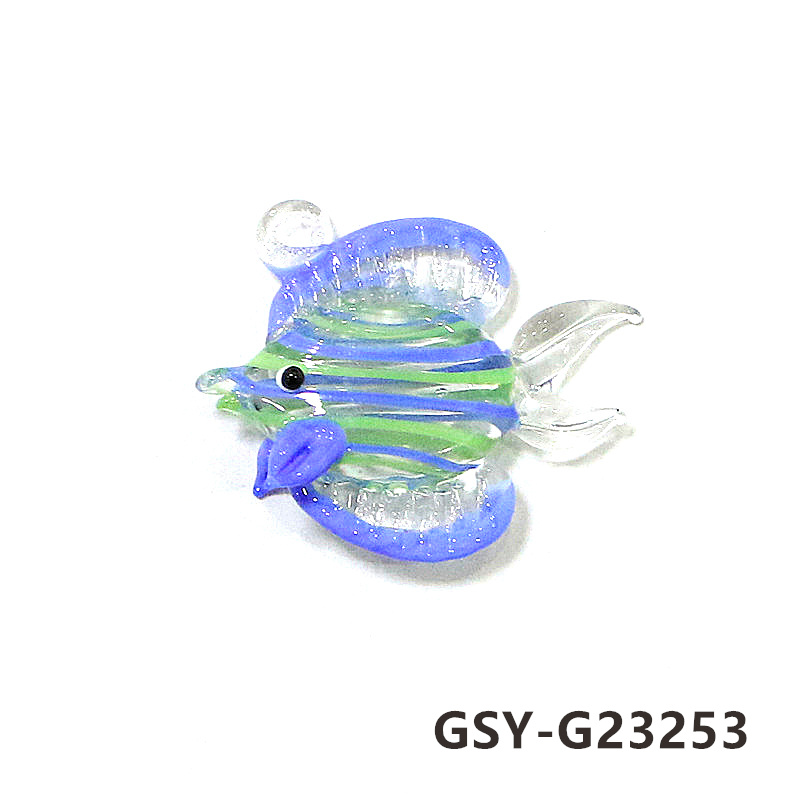 手作りの熱帯魚ミニチュア彫刻2点セットガラスペンダント水族館 - Aquarium Fish Items のレビューと価格