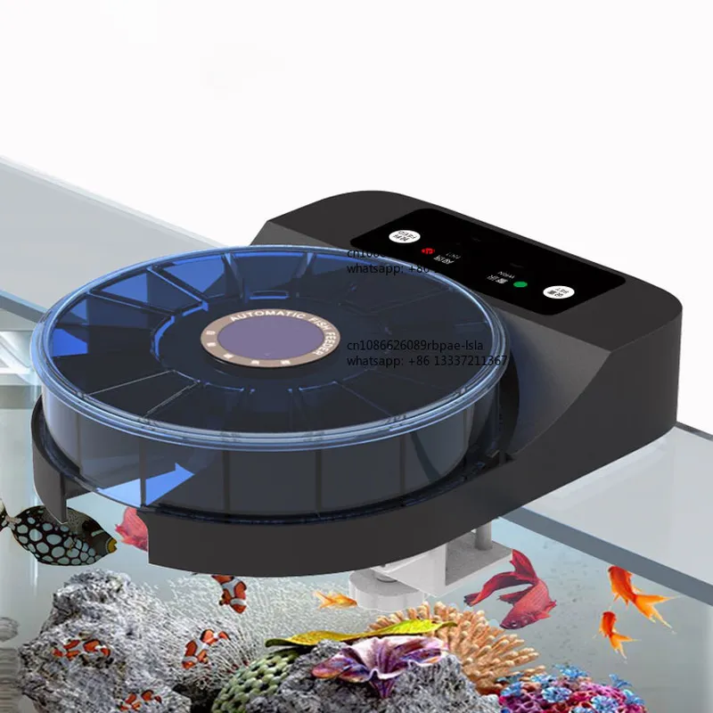 大型池用充電式自動給餌器、小型水槽用スマート給餌器、プラスチ - Aquarium Fish Big Size のレビューと価格