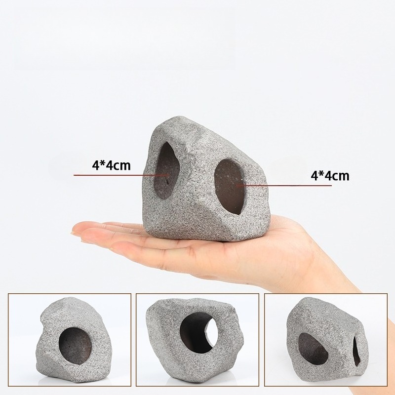 水槽用ロックケーブ隠れ家、エビ・シクリッド・ベタ用セラミック - Aquarium Fish Hideout のレビューと価格