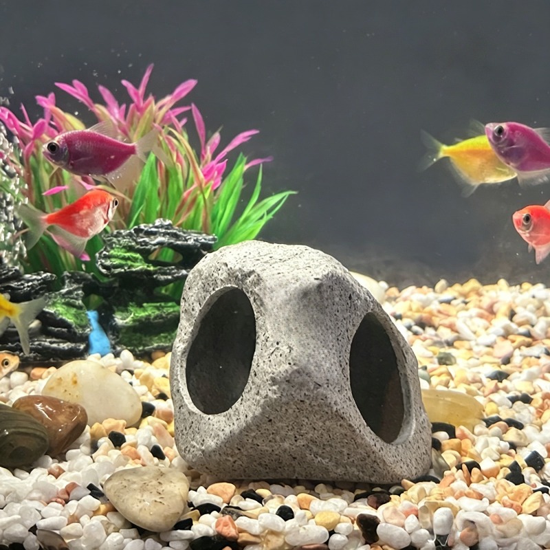 水槽用ロックケーブ隠れ家、エビ・シクリッド・ベタ用セラミック - Aquarium Fish Hideout のレビューと価格
