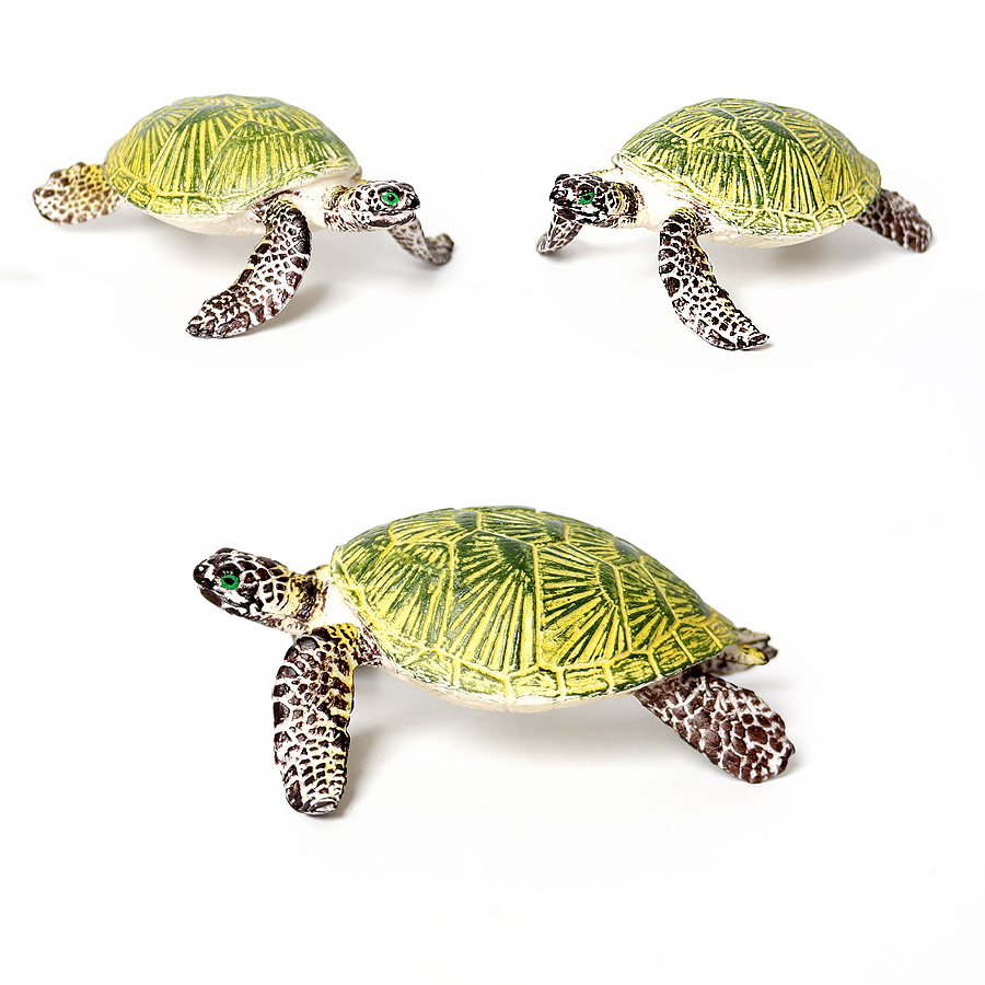 リアルなミニチュア潜水艦海タートルモデル、海の動物亀の置物、 - Aquarium Fish Items のレビューと価格